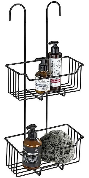 WENKO Duschregal Modell Milo, Dusch-Caddy, 2 Etagen, zum Einhängen ohne Boh günstig online kaufen