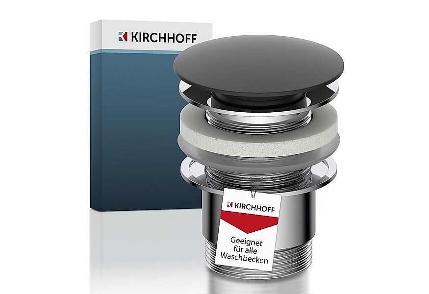 Kirchhoff Ablaufventil Design-Ablaufventil mit Überlauf, Ablauf Senkrecht, günstig online kaufen