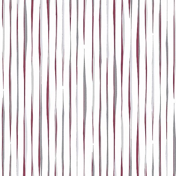 Bricoflor Gestreifte Tapete Weiß Rot Grau Vlies Streifentapete Ideal für Bü günstig online kaufen