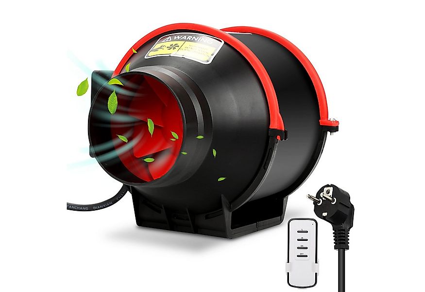 Clanmacy Wandventilator Rohrventilator Ø10cm Rauchabzug mit Fernbedienung 2 günstig online kaufen