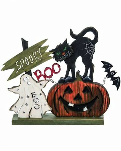 Spooky Katze & Kürbis Standdeko Halloween 24cm Partydeko schwarz  Kinder günstig online kaufen