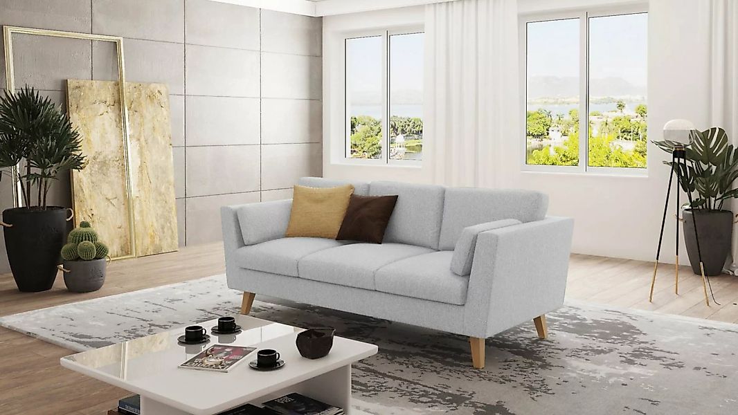 S-Style Möbel 3-Sitzer Sofa Angeles im skandinavischen Design, mit Wellenfe günstig online kaufen