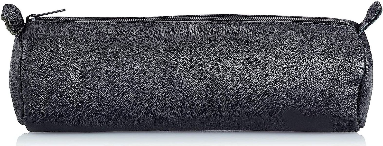 Alassio® Federmäppchen Alassio Schlamperrolle Leder schwarz günstig online kaufen