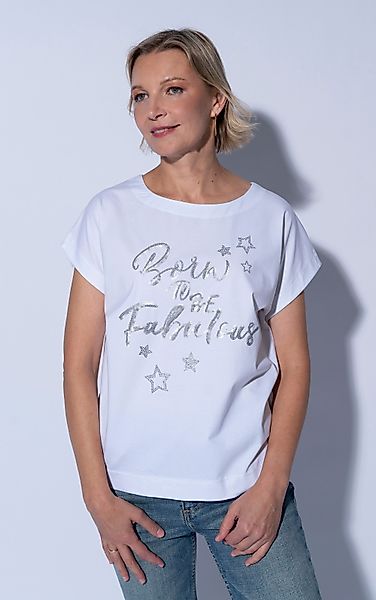 Passioni T-Shirt in Weiß, mit Statement günstig online kaufen
