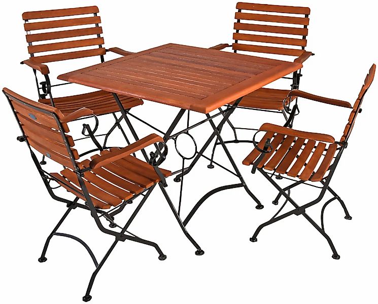 Garden Pleasure Garten-Essgruppe "WIEN" Set, 5 Stk. tlg. günstig online kaufen
