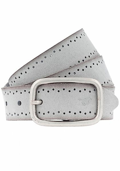 MUSTANG Ledergürtel, Robustes, genarbtes Rindsleder mit Lochstanzung, 3,5 c günstig online kaufen