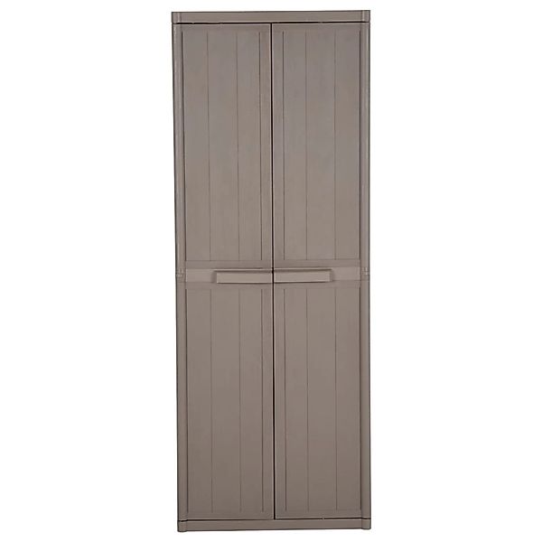 Gartenschrank Braun 65x45x172 Cm Pp Rattan günstig online kaufen