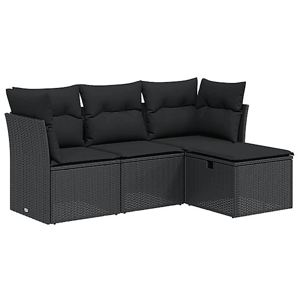 vidaXL Gartenlounge-Set 4-tlg. Garten-Sofagarnitur mit Kissen günstig online kaufen