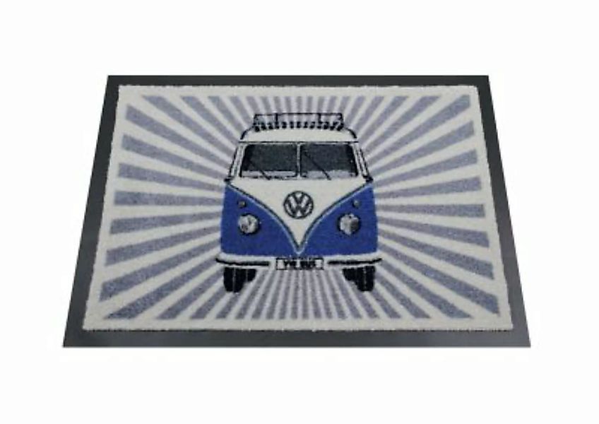 VW Collection by BRISA VW T1 Bulli Bus Fußmatte, 70x50cm blau Gr. 50 x 70 günstig online kaufen