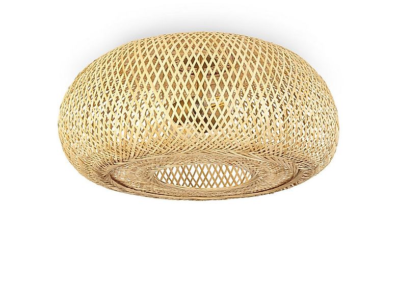 hofstein Deckenleuchte »Decollatura« Deckenlampe aus Metall/Bambus in Goldf günstig online kaufen