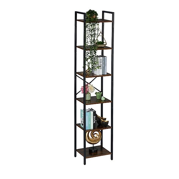 relaxdays Bücherregal Industrial Style, 6 günstig online kaufen