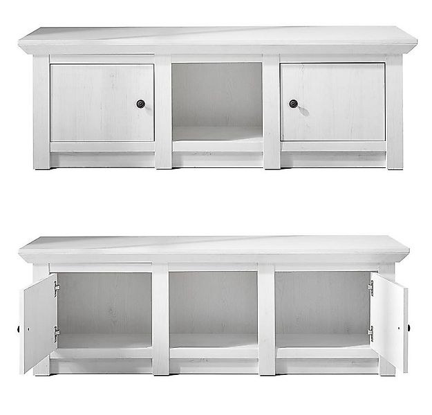 Lomadox Lowboard WINGST-61, TV- im Landhaus Stil Dekor Pinie weiß Nb. B/H/T günstig online kaufen