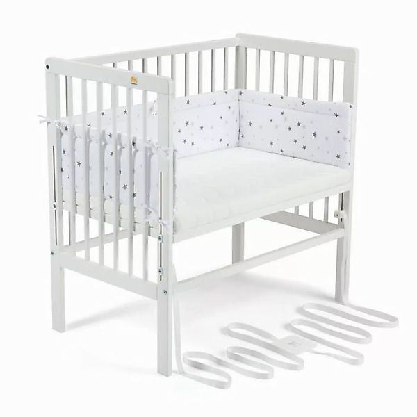 FabiMax Beistellbett Babybett Boxspring weiß lackiert, 90 x 55 cm Liegefläc günstig online kaufen