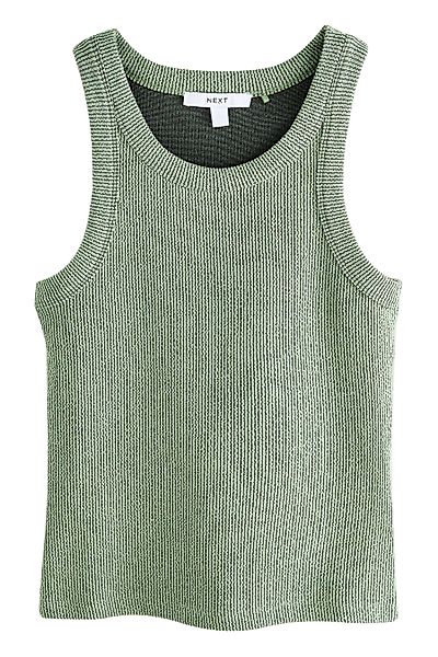 Next Trägertop Geripptes Metallic-Tanktop mit Racerback günstig online kaufen