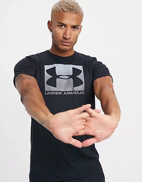 Under Armour – Training Boxed – Schwarzes T-Shirt mit Logo günstig online kaufen