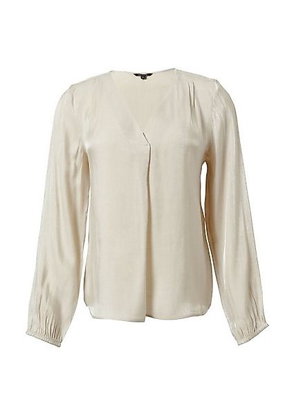 Comma Langarmbluse Schimmernde Bluse mit Faltendetails günstig online kaufen