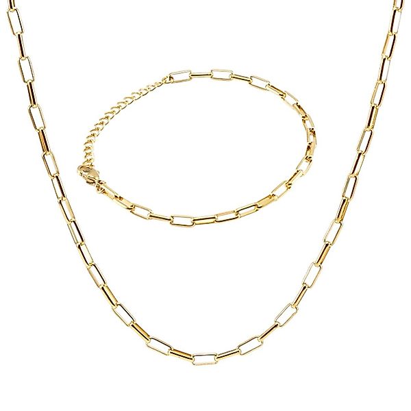 KARMA Schmuckset Damen Gold Edelstahl vergoldet günstig online kaufen