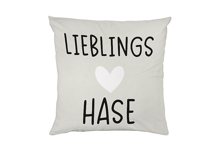 queence Dekokissen Lieblings Hase, Beidseitig bedruckte Kissenhülle, Kissen günstig online kaufen