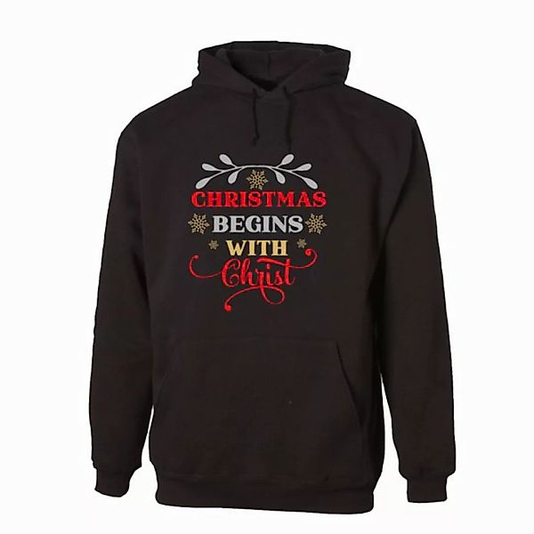 G-graphics Hoodie Christmas begins with Christ Unisex mit trendigem Frontpr günstig online kaufen