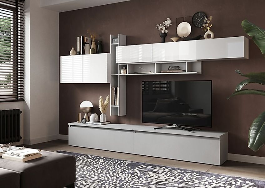 INOSIGN Wohnwand »INFINITY, 8tlg. Breite 336 cm, Höhe variabel, Schrankwand günstig online kaufen