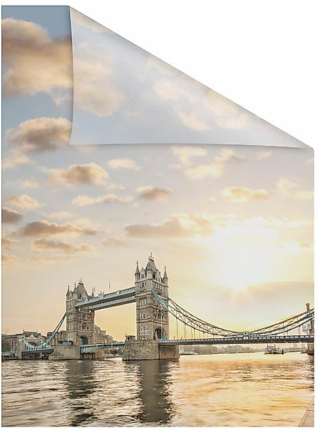 LICHTBLICK ORIGINAL Fensterfolie »Tower Bridge« 1 Stk. blickdicht strukturi günstig online kaufen