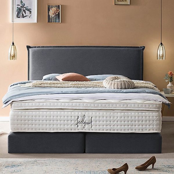 BettCo Boxspringbett London (in Anthrazit Webstoff, günstig online kaufen