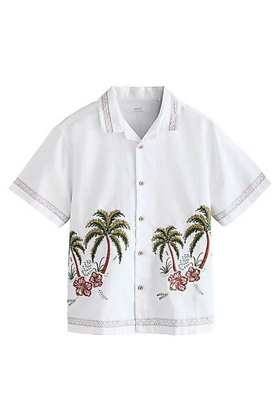Next Kurzarmhemd Kurzarm-Hemd mit Palmenprint und Reverskragen (1-tlg) günstig online kaufen