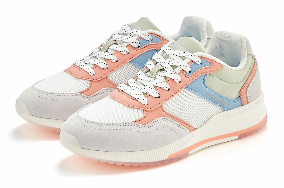 LASCANA Sneaker "Schnürschuh, Halbschuh, Freizeitschuh", mit Lederanteil in günstig online kaufen