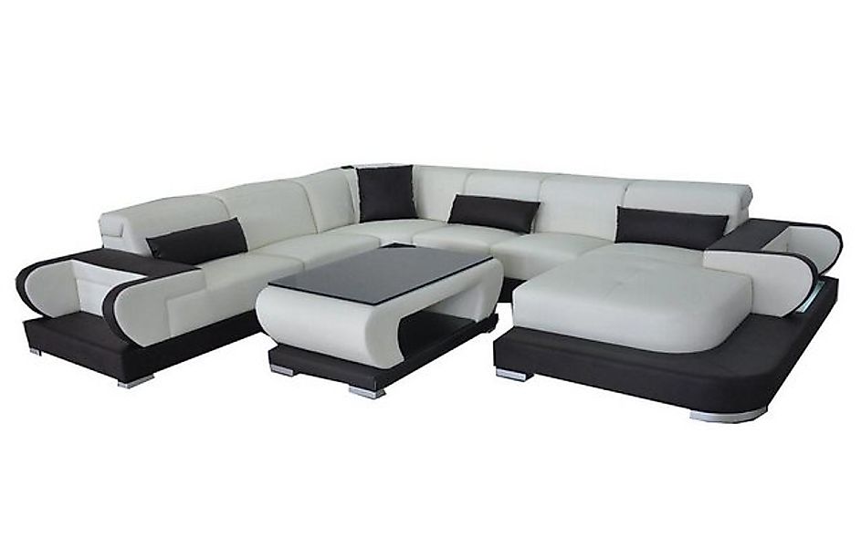 JVmoebel Ecksofa Couch Ecksofa Leder Wohnlandschaft Design Modern Sofa UFor günstig online kaufen