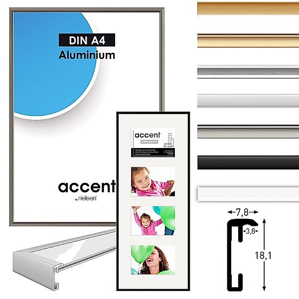 nielsen Einzelrahmen Alurahmen ACCENT, Wechselrahmen, in günstig online kaufen