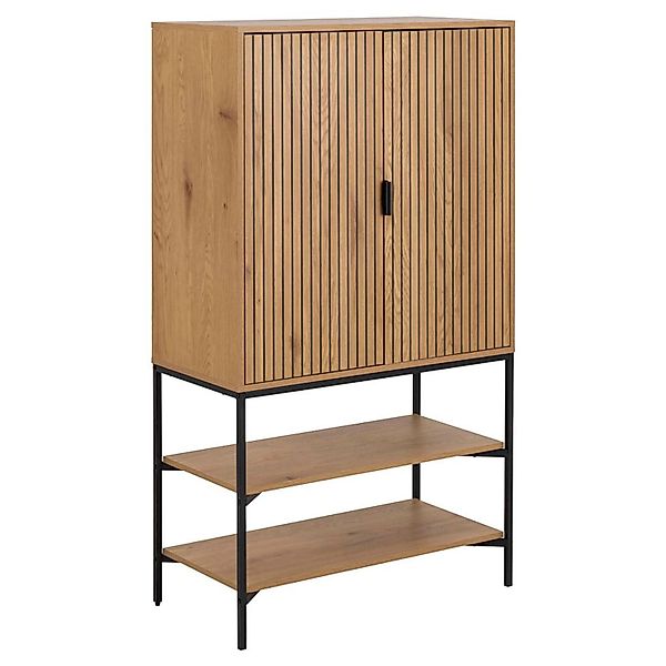 ebuy24 Jaipur Vitrinenschrank 2 Türen 2 Ablagen Wild Eiche Dekor günstig online kaufen