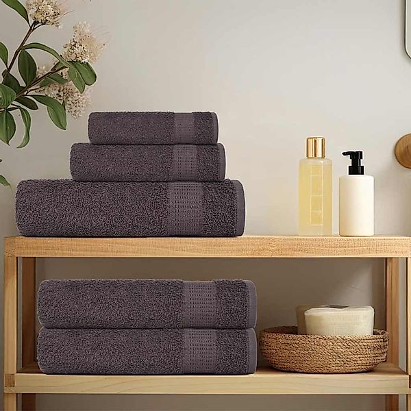 vidaXL Handtuch Waschlappen 50 Stk. Anthrazit günstig online kaufen
