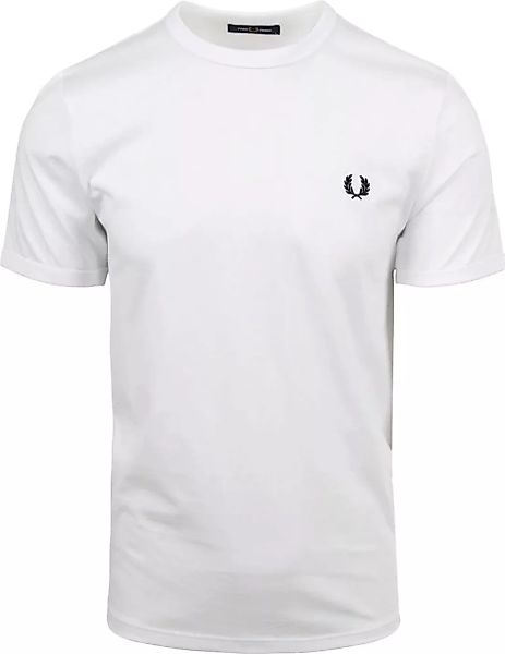 Fred Perry Ringer T-Shirt Weiß - Größe S günstig online kaufen