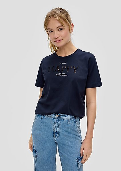 s.Oliver Kurzarmshirt T-Shirt mit Frontprint günstig online kaufen