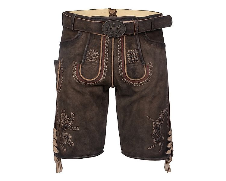 Krüger Trachtenlederhose Furchtlos und Treu 3 Herren (1-tlg) Trachtenlederh günstig online kaufen