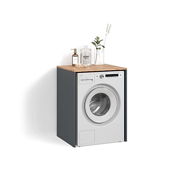 Livinity® Waschmaschinenumbauschrank Paolina, Anthrazit/Goldkraft Eiche, 68 günstig online kaufen