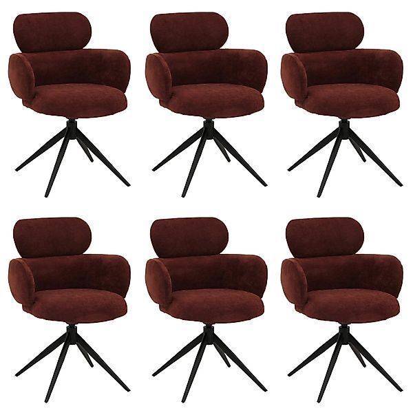MCW Esszimmerstuhl O77 6er-Set Rotbraun günstig online kaufen