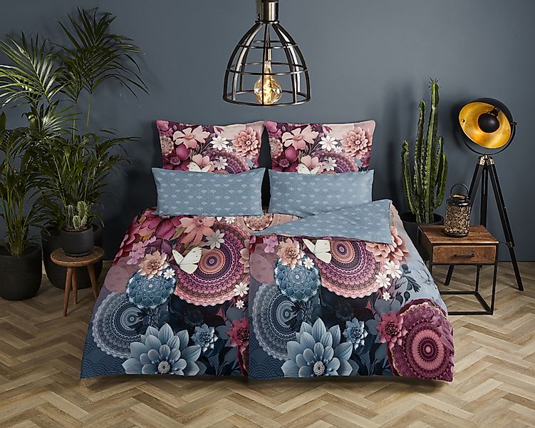 hip Bettwäsche Mako Satin Bettwäsche 200 X 200 cm + 2- 80 X 80 cm Asher bun günstig online kaufen