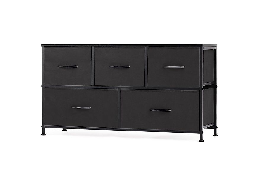 DUMOS Stoffschrank Kommode mit 5 Schubladen Ideal für Schlafzimmer Wohnzimm günstig online kaufen
