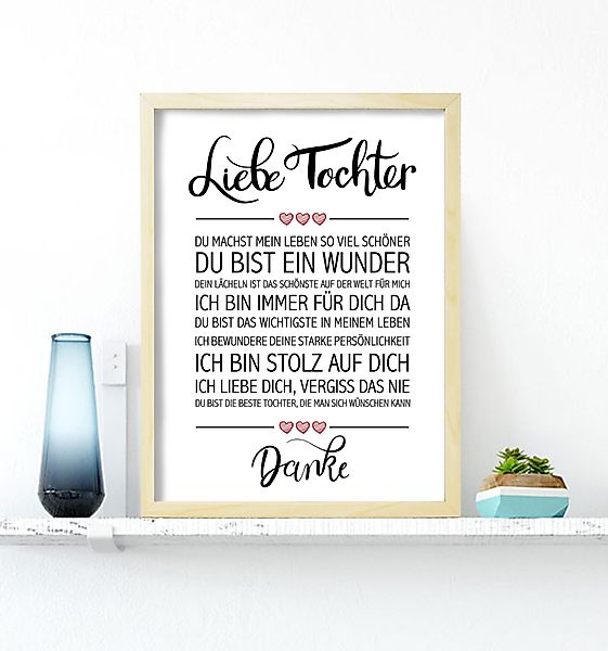 Close Up Kunstdruck Liebe Tochter gerahmter günstig online kaufen