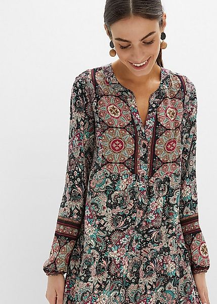 bonprix Tunikakleid für Festivals, aus Viskose, A-Linien-Passform, mit lang günstig online kaufen