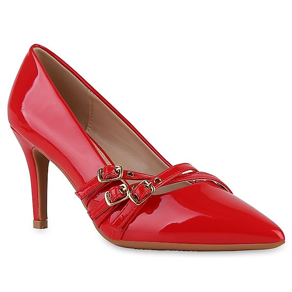 VAN HILL 841480 Pumps Damen Spitze Pumps Schnallen Stiletto Absatzschuhe La günstig online kaufen