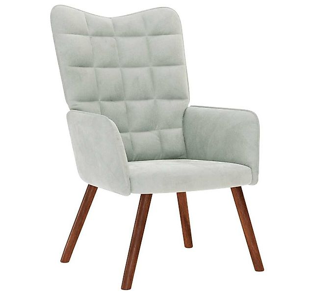 vidaXL Sessel Relaxsessel Hellgrau Samt (1-St) günstig online kaufen