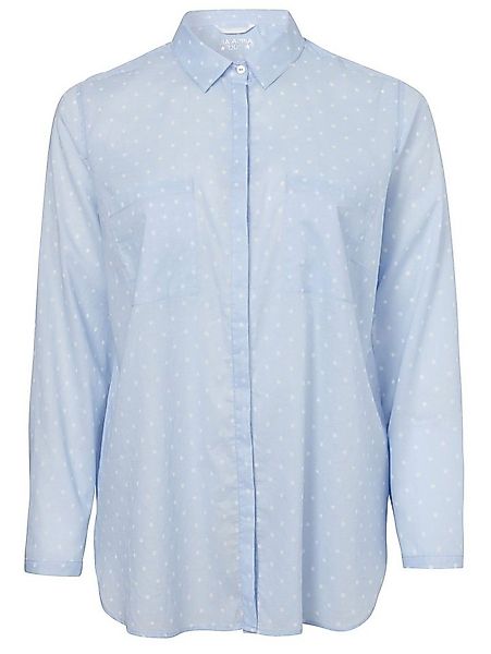 VIA APPIA DUE Langarmbluse Verspielte Bluse mit gepunktetem Allover-Muster günstig online kaufen