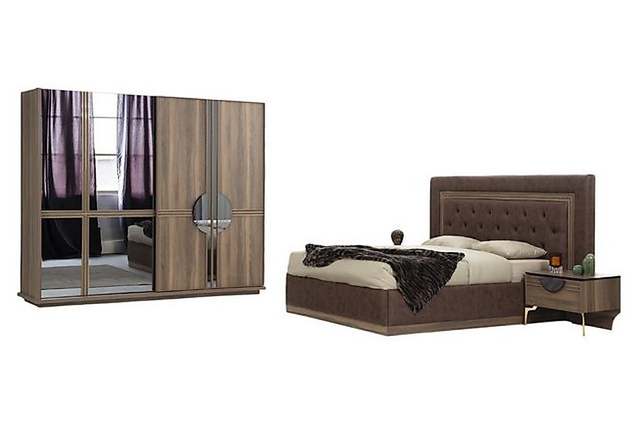 Xlmoebel Bett Exklusives Schlafzimmer-Ensemble bestehend aus Doppelbett, zw günstig online kaufen