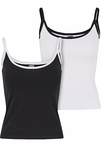 URBAN CLASSICS Muskelshirt "Urban Classics Ladies Contrast Basic Top 2-Pack günstig online kaufen
