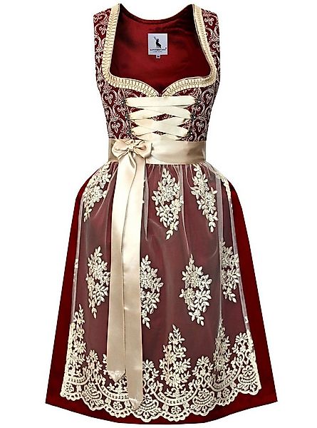 Alpenmärchen Dirndl Dirndl Victoria in rot - ALM986 günstig online kaufen