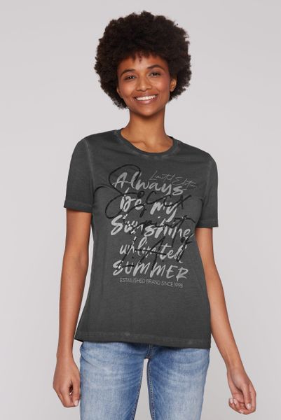 SOCCX Kurzarmshirt mit Pailletten-Schriftzug günstig online kaufen