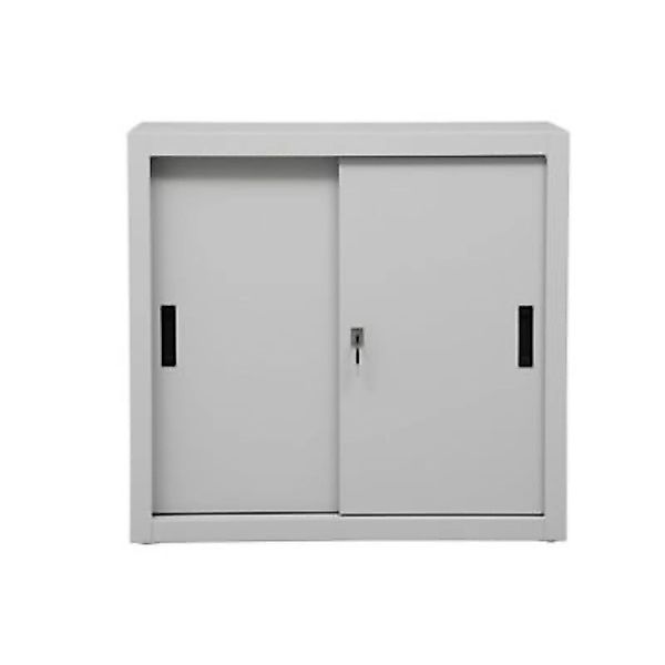 PROREGAL Schiebetürenschrank Ant 2 Ordernhöhen HxBxT 75 x 80 x 45 cm Grau günstig online kaufen