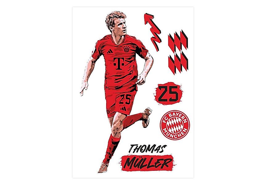 FC Bayern München Wandsticker FC Bayern München Fußball Bilder selbstkleben günstig online kaufen